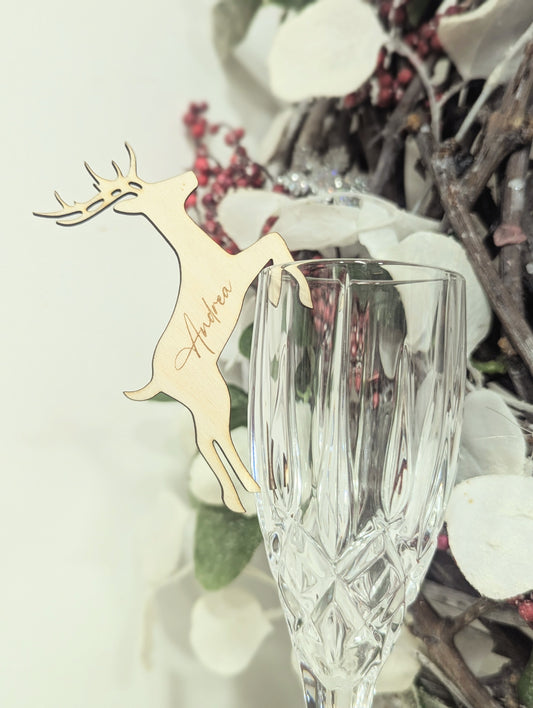 Namensschild für Weihnachten - Personalisiertes Rentier