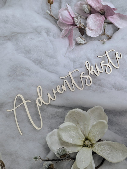 Personalisierte Holzschriftzüge für Adventskalender & Adventskiste