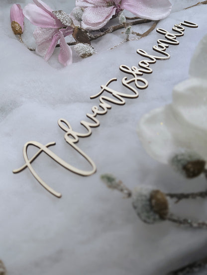 Personalisierte Holzschriftzüge für Adventskalender & Adventskiste