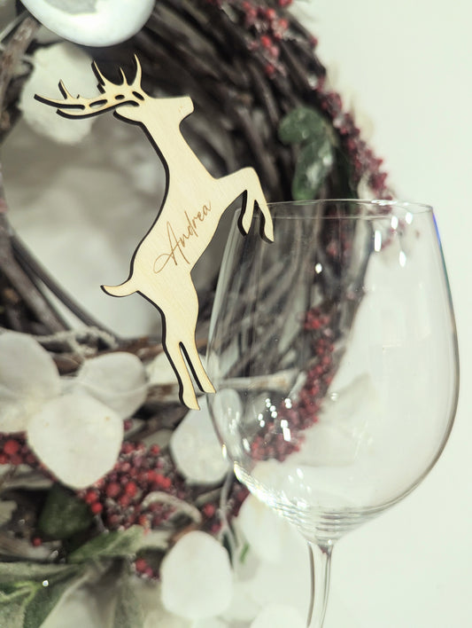 Namensschild für Weihnachten - Personalisiertes Rentier